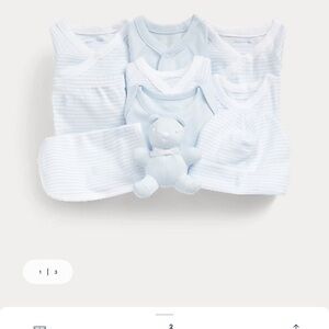 Ralph Lauren Organic Cotton Baby Gift Set in Light Blue